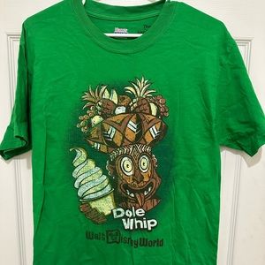 Rare Vintage Walt Disney world dole whip shirt green Disney snack tee